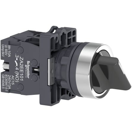 Schneider Electric - Easy Series Selector Switch - (2NO) 22mm Cutout Diameter, Illuminated 3 Positions [XA2ED33]; 260-9846