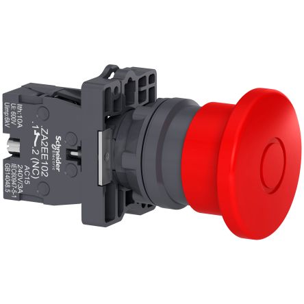 Schneider Electric - Easy Series XA2 Series Emergency Stop Push Button, 22mm Cutout [XA2ET42]; 260-9868
