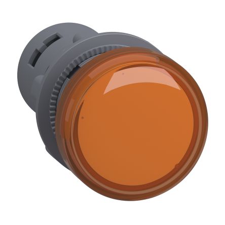 Schneider Electric - Easy Series, XA2, Panel Mount Amber LED Pilot Light, 22mm Cutout, IP65, Round, 24V [XA2EVB5LC]; 260-9873
