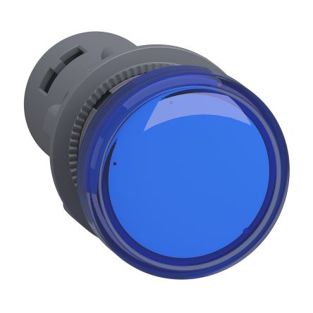 Schneider Electric - Easy Series, XA2, Panel Mount Blue LED Pilot Light, 22mm Cutout, IP65, Round, 24V [XA2EVB6LC]; 260-9874
