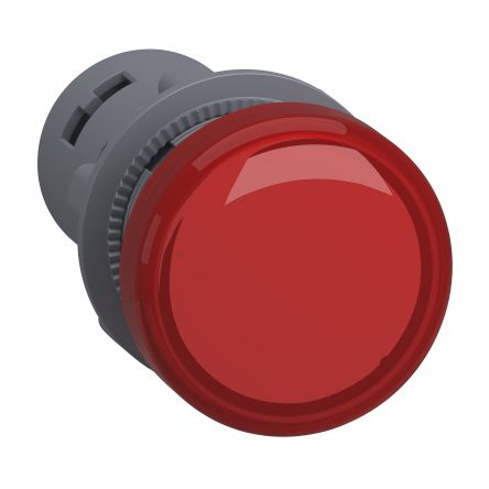 Schneider Electric - Easy Series, XA2, Panel Mount Red LED Pilot Light, 22mm Cutout, IP65, Round, 110V [XA2EVF4LC]; 260-9901