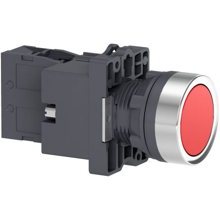 Schneider Electric - Easy Series XA2 Series Illuminated Illuminated Push Button Switch, NC, 1 NC Slow-break, Red LED, [XA2EW34B2]; 260-9945