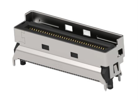 TE Connectivity, Mini Cool Edge I/O Surface Mount Mini I/O Connector Plug, 74 Way, Shielded [1-2379397-5]; 261-0939