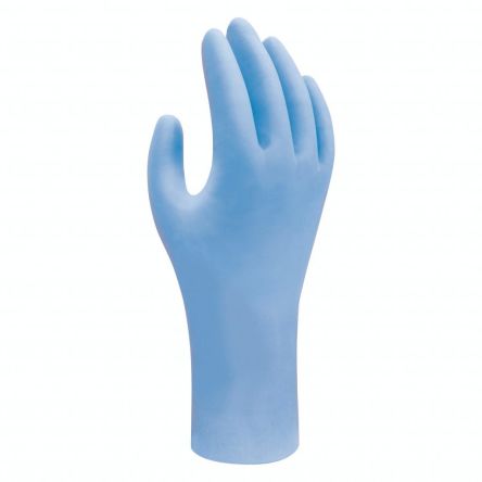Showa Blue Powder-Free Nitrile Disposable Gloves, Size XS, 90 per Pack [SHO7500]; 261-2521
