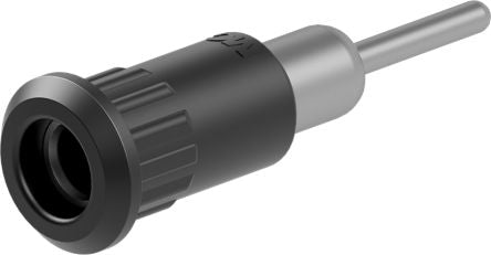 Staubli Black Socket Test Socket, Solder Termination, 25A, 30V ac, Nickel Plating [64.3011-21]; 261-3826