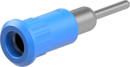Staubli Blue Socket Test Socket, Solder Termination, 25A, 30V ac, Nickel Plating [64.3011-23]; 261-3828