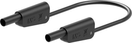 Staubli Test lead, 19A, 1kV, Black, 500mm Lead Length [66.2010-05021]; 261-3846