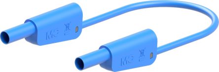 Staubli Test lead, 19A, 1kV, Blue, 1m Lead Length [66.2010-10023]; 261-3854