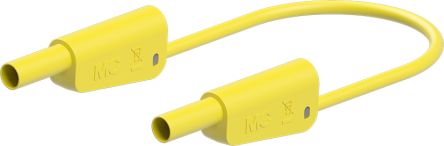 Staubli Test lead, 32A, 1kV, Yellow, 1m Lead Length [66.2014-10024]; 261-3873