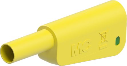 Staubli Green/Yellow Plug Test Plug, Solder Termination, 32A, 1kV, Gold Plating [66.2023-20]; 261-3880