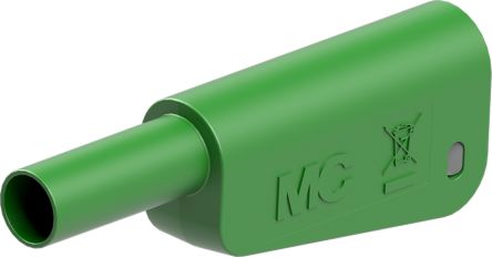 Staubli Green Plug Test Plug, Solder Termination, 32A, 1kV, Gold Plating [66.2023-25]; 261-3885