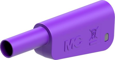 Staubli Violet Plug Test Plug, Solder Termination, 32A, 1kV, Gold Plating [66.2023-26]; 261-3886