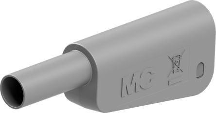 Staubli Grey Plug Test Plug, Solder Termination, 32A, 1kV, Gold Plating [66.2023-28]; 261-3889