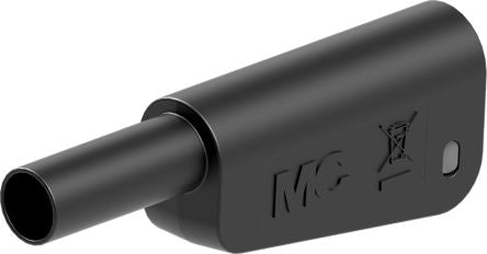 Staubli Black Plug Test Plug, Screw Termination, 32A, 1kV, Nickel Plating [66.2024-21]; 261-3891