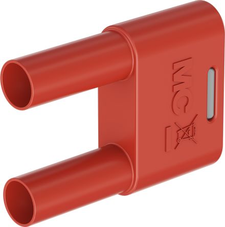 Staubli Red Plug 4 mm Test Plug & Socket, 32A, 1kV, Nickel Plating [66.4012-22]; 261-3895