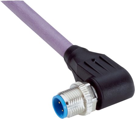 SICK Right Angle Male 2 Pin way M12 to Unterminated Connector & Cable, 5m [YN2B22-050PB1XLEAX]; 261-4170