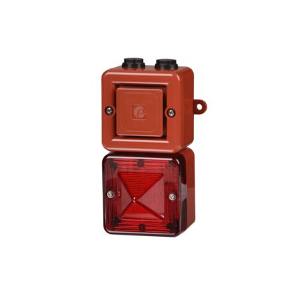 e2s SONFL1X Series Red Sounder Beacon, 12 V dc, IP66, Back Box with Mounting Lugs – 2 x M20, 101 → 103dB at 1 [SONFL1XDC012MA0A1R/R]; 261-4172