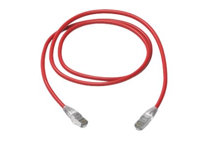 HellermannTyton Connectivity, 10m Cat6a, Red RJ45 to RJ45, S/FTP, Terminated [RJ45C6ARD-10.0M]; 261-5375