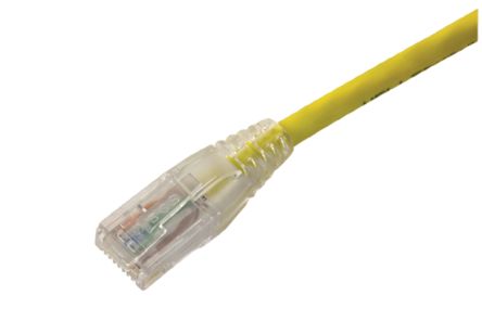 HellermannTyton Connectivity, 1m Cat6, Yellow RJ45 to RJ45, Unshielded, Terminated [RJ45NGB-1.0MYL]; 261-5399