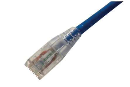 HellermannTyton Connectivity, 2m Cat6, Blue RJ45 to RJ45, Unshielded, Terminated [RJ45NGB-2.0MBL]; 261-5408