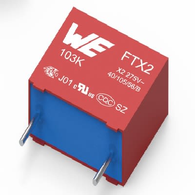 Wurth Elektronik WCAP-FTXX Film Capacitor, 310V ac, ±10%, 220nF, Through Hole [890334025027RP]; 262-0905