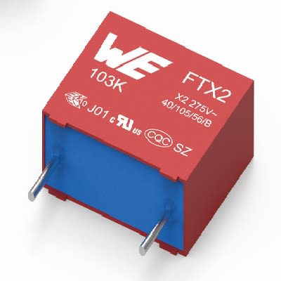 Wurth Elektronik WCAP-FTXX Film Capacitor, 310V ac, ±10%, 330nF, Through Hole [890334026007CS]; 262-0909