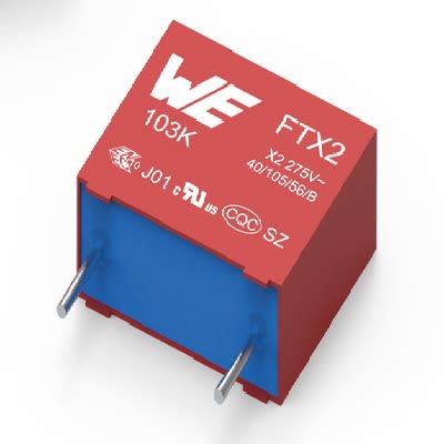 Wurth Elektronik WCAP-FTXX Film Capacitor, 310V ac, ±10%, 470nF, Through Hole [890334026014]; 262-0910