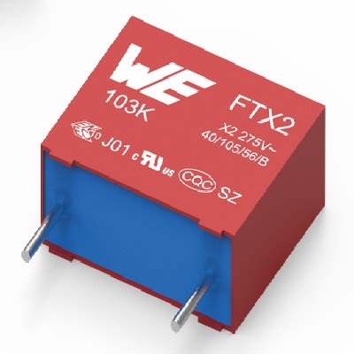 Wurth Elektronik WCAP-FTXX Film Capacitor, 310V ac, ±10%, 470nF, Through Hole [890334026014CS]; 262-0913