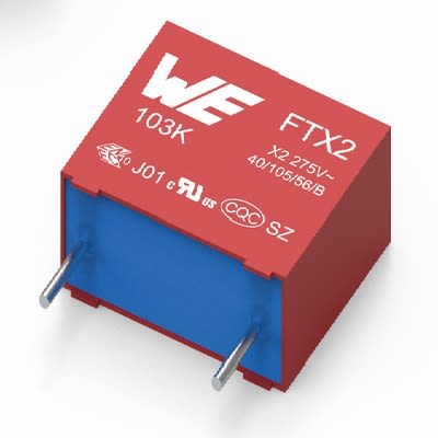 Wurth Elektronik WCAP-FTXX Film Capacitor, 310V ac, ±10%, 2.2μF, Through Hole [890334027021CS]; 262-0919