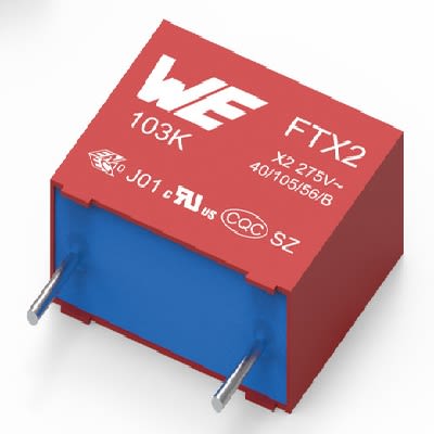 Wurth Elektronik WCAP-FTXX Film Capacitor, 310V ac, ±10%, 4.7μF, Through Hole [890334027030CS]; 262-0923