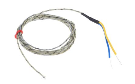 RS PRO Type J Exposed Junction Thermocouple 2m Length, 1/0.3mm Diameter, -60°C → +350°C [0]; 262-3189