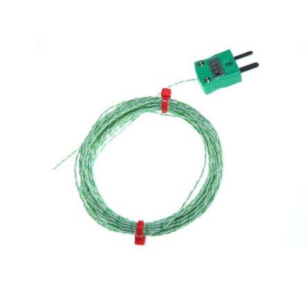 RS PRO Type K Exposed Junction Thermocouple 2m Length, 1/0.2mm Diameter, -75°C → +250°C [0]; 262-3191
