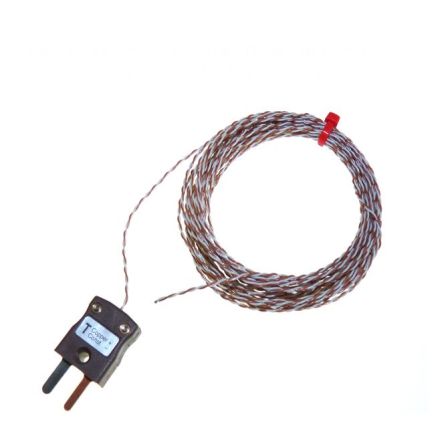 RS PRO Type T Exposed Junction Thermocouple 5m Length, 1/0.315mm Diameter, -75°C → +250°C [0]; 262-3212