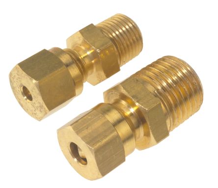 RS PRO 1/8 BSPP Compression Fitting for Use with Thermocouple or PRT Probe, 1/8in Probe [0]; 262-3240