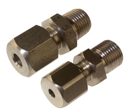 RS PRO 1/8 BSPP Compression Fitting for Use with Thermocouple or PRT Probe, 6mm Probe [0]; 262-3243