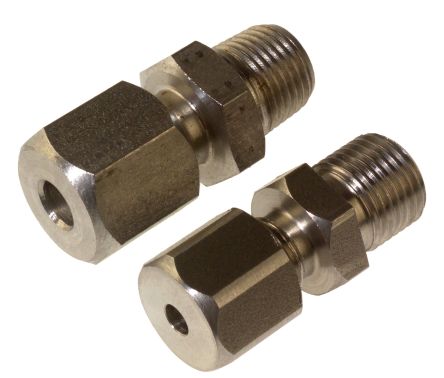 RS PRO 1/4 BSPT Compression Fitting for Use with Thermocouple or PRT Probe, 6mm Probe [0]; 262-3248