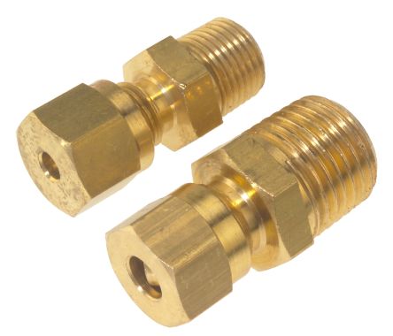 RS PRO 1/8 BSPP Compression Fitting for Use with Thermocouple or PRT Probe, 6mm Probe [0]; 262-3257