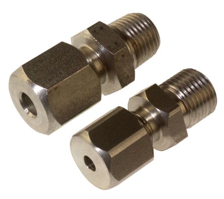 RS PRO 1/2 BSPT Compression Fitting for Use with Thermocouple or PRT Probe, 8mm Probe [0]; 262-3259