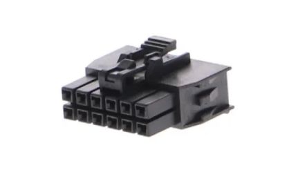 Molex Receptacle Crimp Connector Housing, 2.5mm Pitch, 12 Way, 2 Row [1053081212]; 262-3455