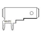 Molex Uninsulated Male Spade Connector, Quick Disconnects, 6.35 x 0.81mm Tab Size [197134001]; 262-3478