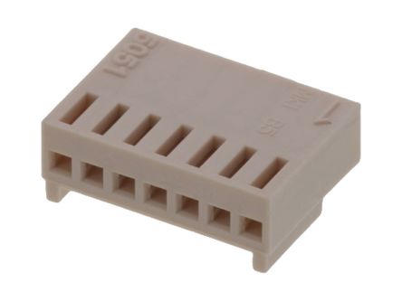 Molex Receptacle Crimp Connector Housing, 2.5mm Pitch, 7 Way, 1 Row [22011072]; 262-3483