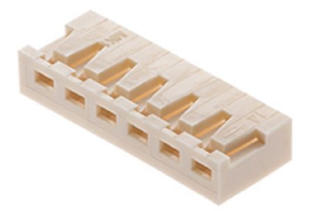 Molex Receptacle Crimp Connector Housing, 2.5mm Pitch, 6 Way, 1 Row [350220006]; 262-3494