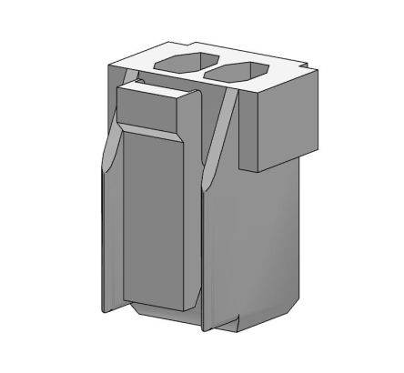 Molex Receptacle Crimp Connector Housing, 2.5mm Pitch, 2 Way, 1 Row [351550200]; 262-3509