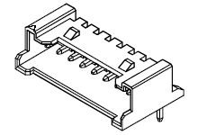 Molex 35363 Series Right Angle Right Angle, Through Hole PCB Header, 6 Contact(s), 2 mm Pitch, 1 Row(s), Shrouded [353630660]; 262-3524