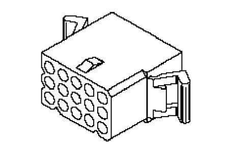 Molex Receptacle Crimp Connector Housing, 3.68mm Pitch, 15 Way, 3 Row [39033157]; 262-3552