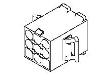 Molex Plug Crimp Connector Housing, 6.7mm Pitch, 12 Way, 3 Row [39036120]; 262-3553