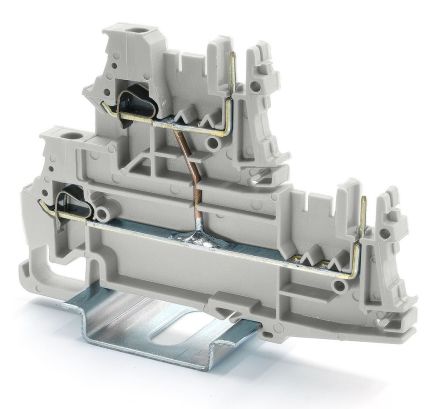 RS PRO Grey, 2.5mm², 1-Level, Spring Termination [0]; 262-4173