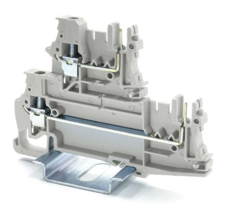RS PRO Grey, 2.5mm², 2-Level, Cage Clamp Termination [0]; 262-4237