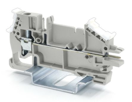 RS PRO Grey, 2.5mm², 1-Level, Cage Clamp Termination [0]; 262-4242