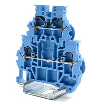 RS PRO Blue, 4mm², 2-Level, Spring Termination [0]; 262-4335